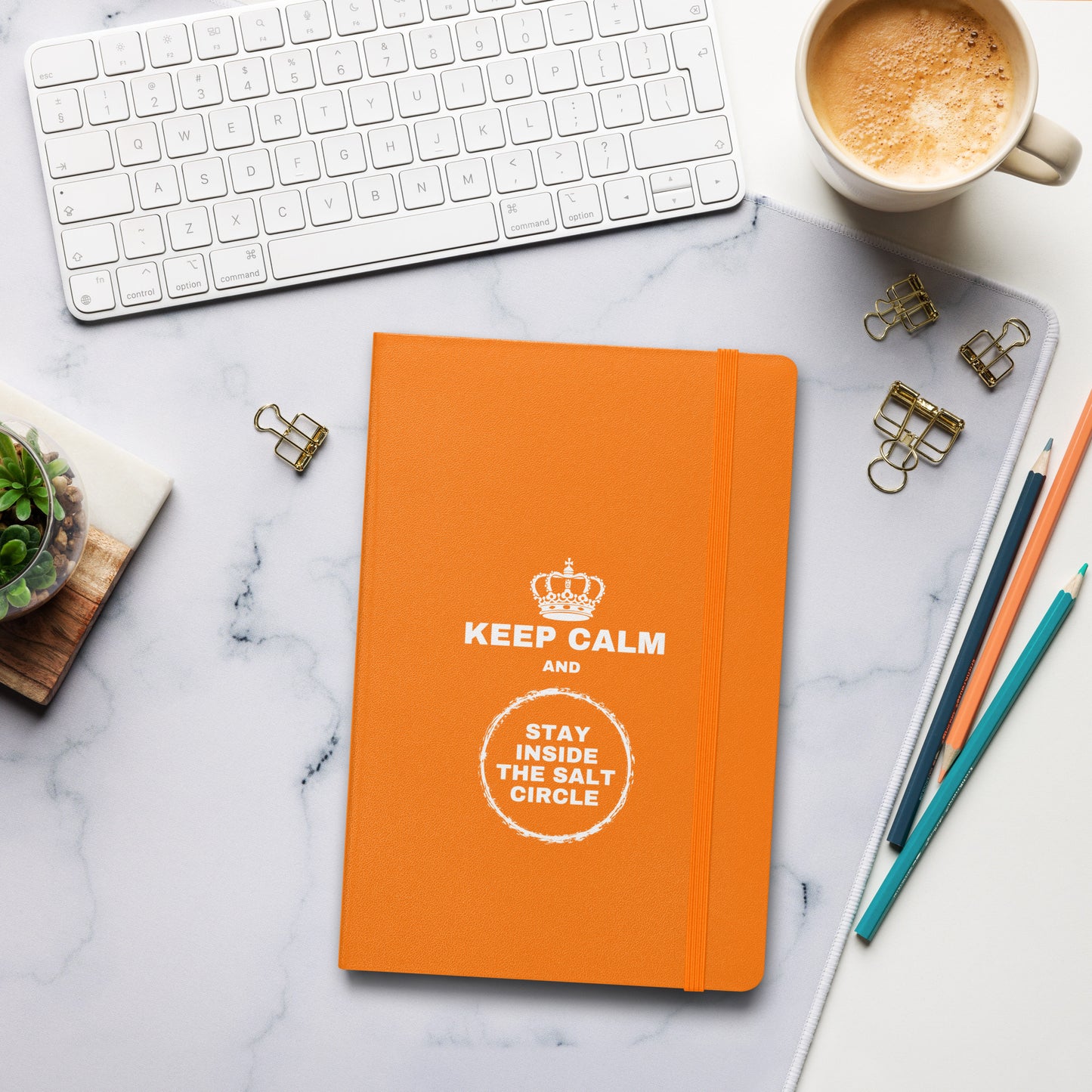 Keep Calm and Stay Inside the Salt Circle - Hardcover bound notebook