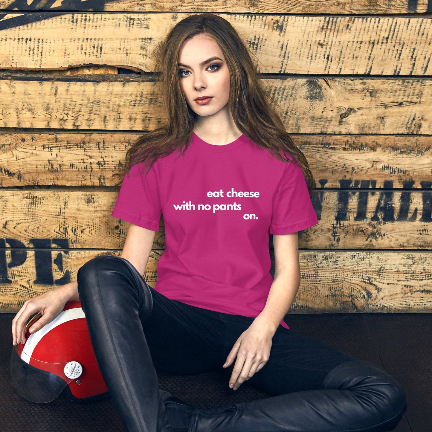 Eat Cheese With No Pants On - Women's T-Shirt