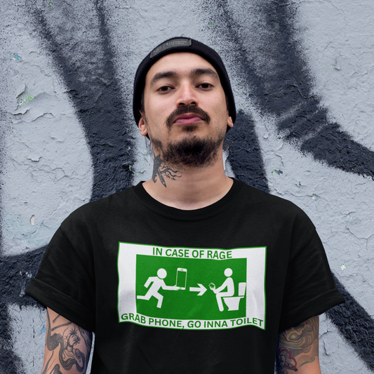 Men's Graphic T-Shirt - "In Case of Rage" | Tee Noodle