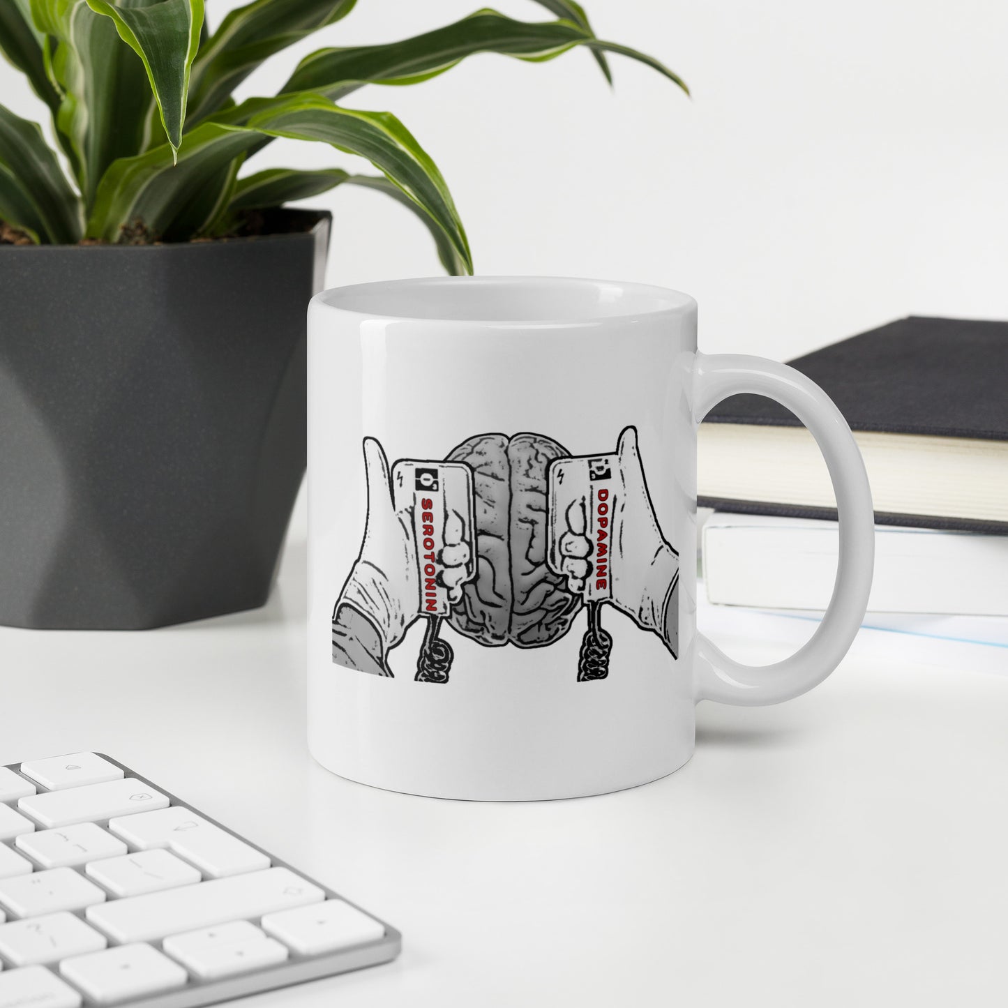 Dopamine/Serotonin - White Glossy Mug