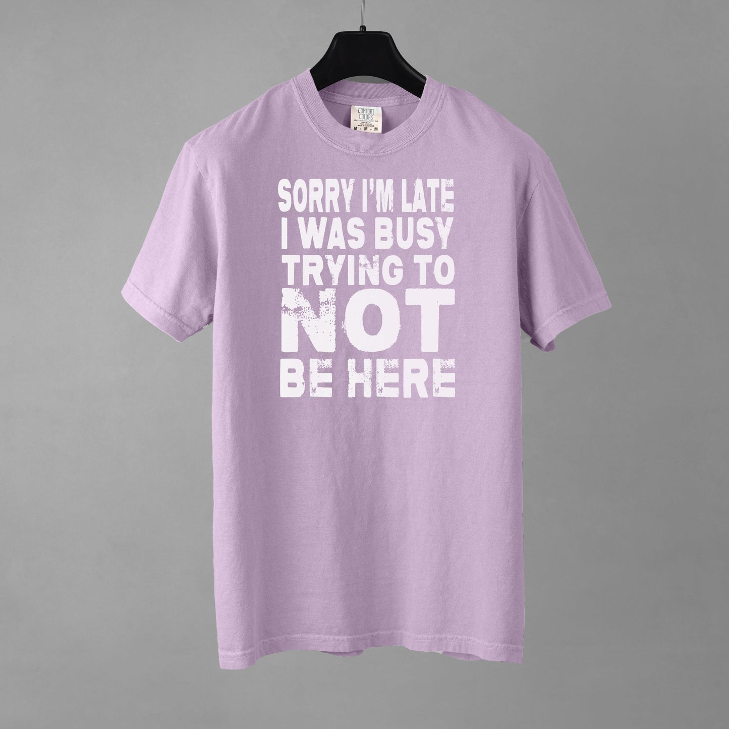 Women's Graphic T-Shirt - "Sorry I'm Late" | Tee Noodle