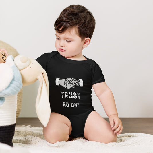 Trust No One - Baby Short Sleeve One Piece
