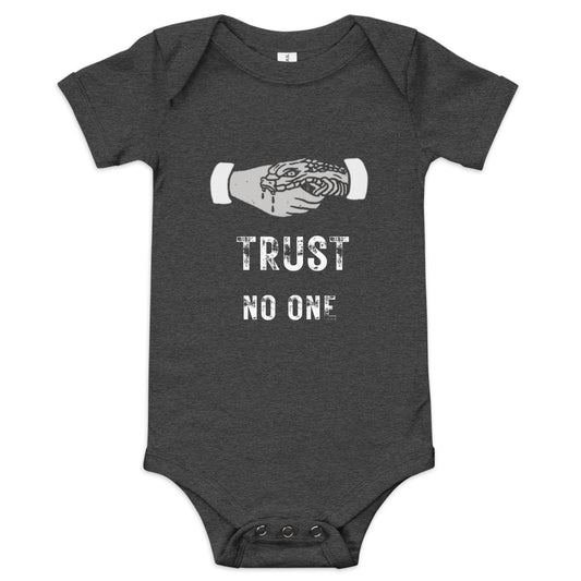 Trust No One - Baby Short Sleeve One Piece