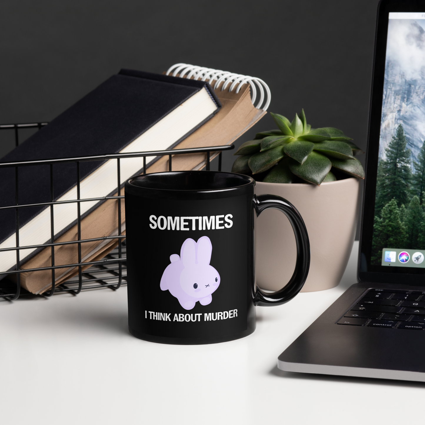 Sometimes I Think Of... - Black Glossy Mug