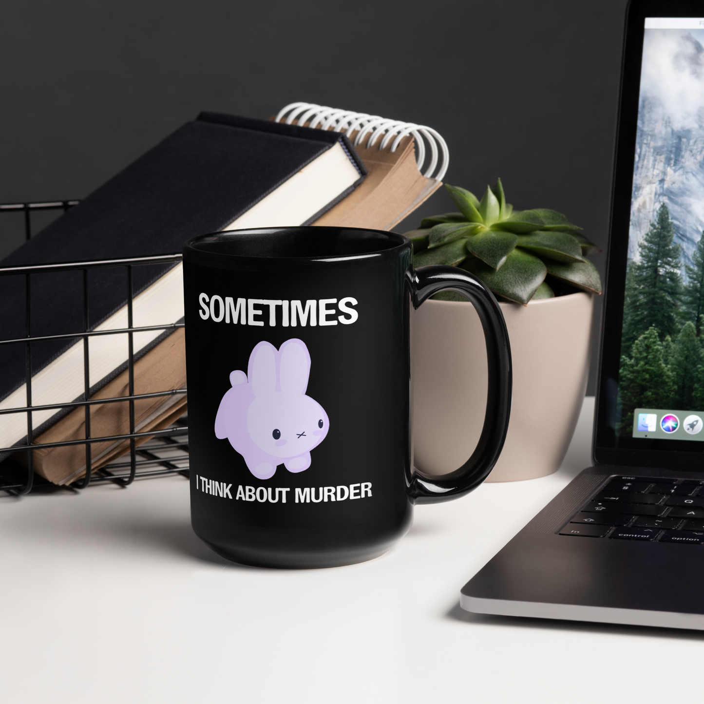 Sometimes I Think Of... - Black Glossy Mug