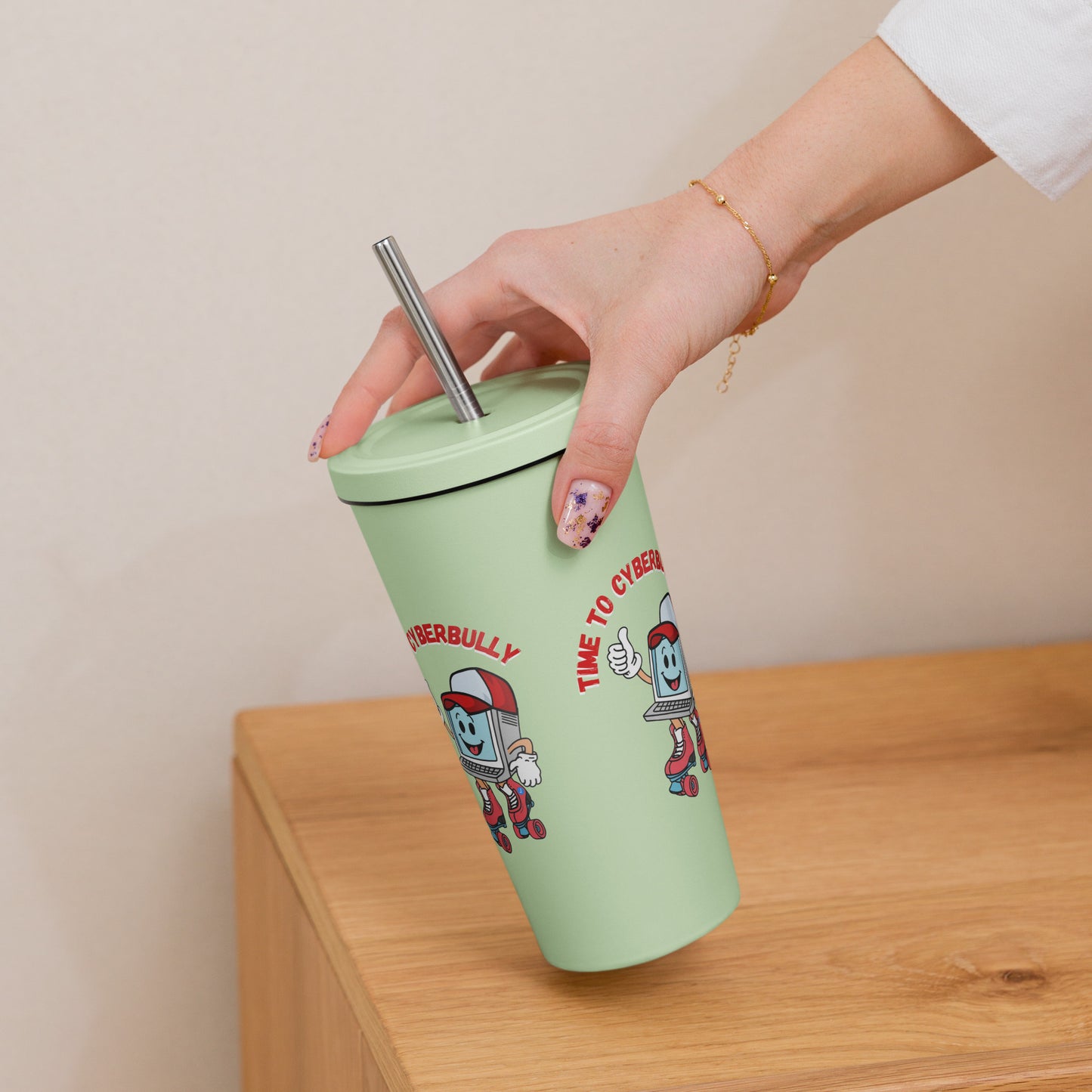 Cyberbully - Insulated Tumbler w Straw