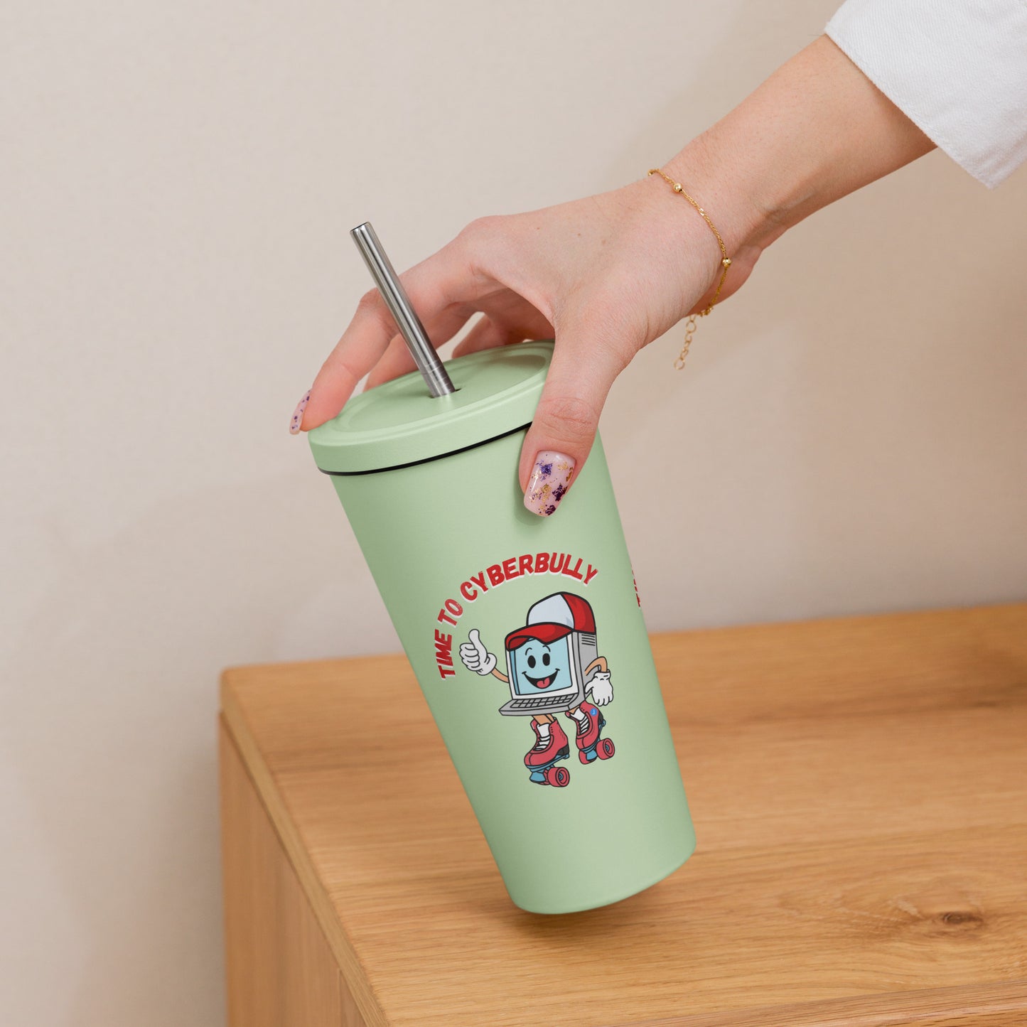 Cyberbully - Insulated Tumbler w Straw