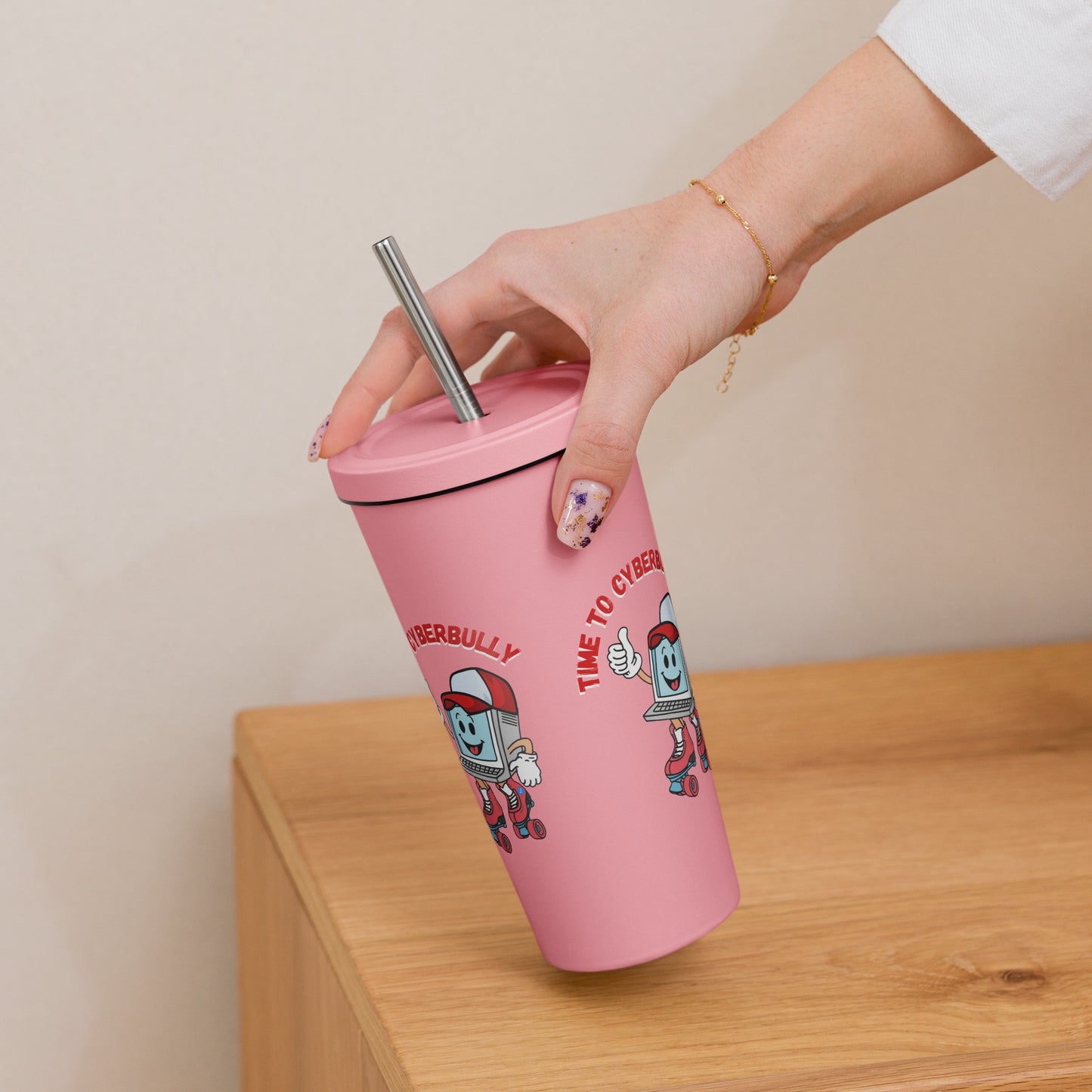 Cyberbully - Insulated Tumbler w Straw