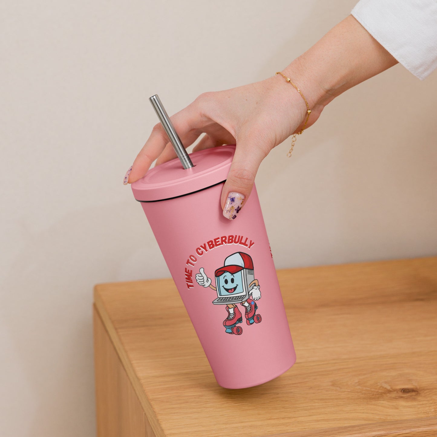 Cyberbully - Insulated Tumbler w Straw