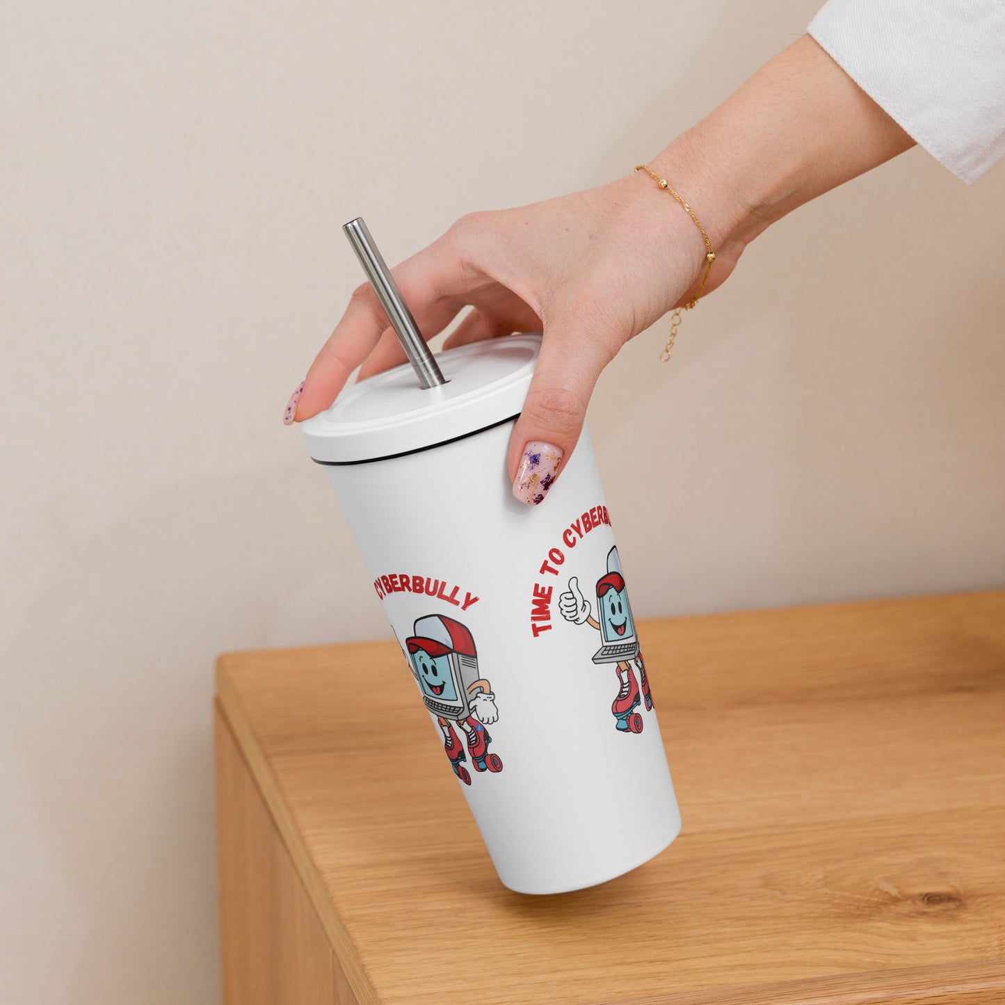 Cyberbully - Insulated Tumbler w Straw