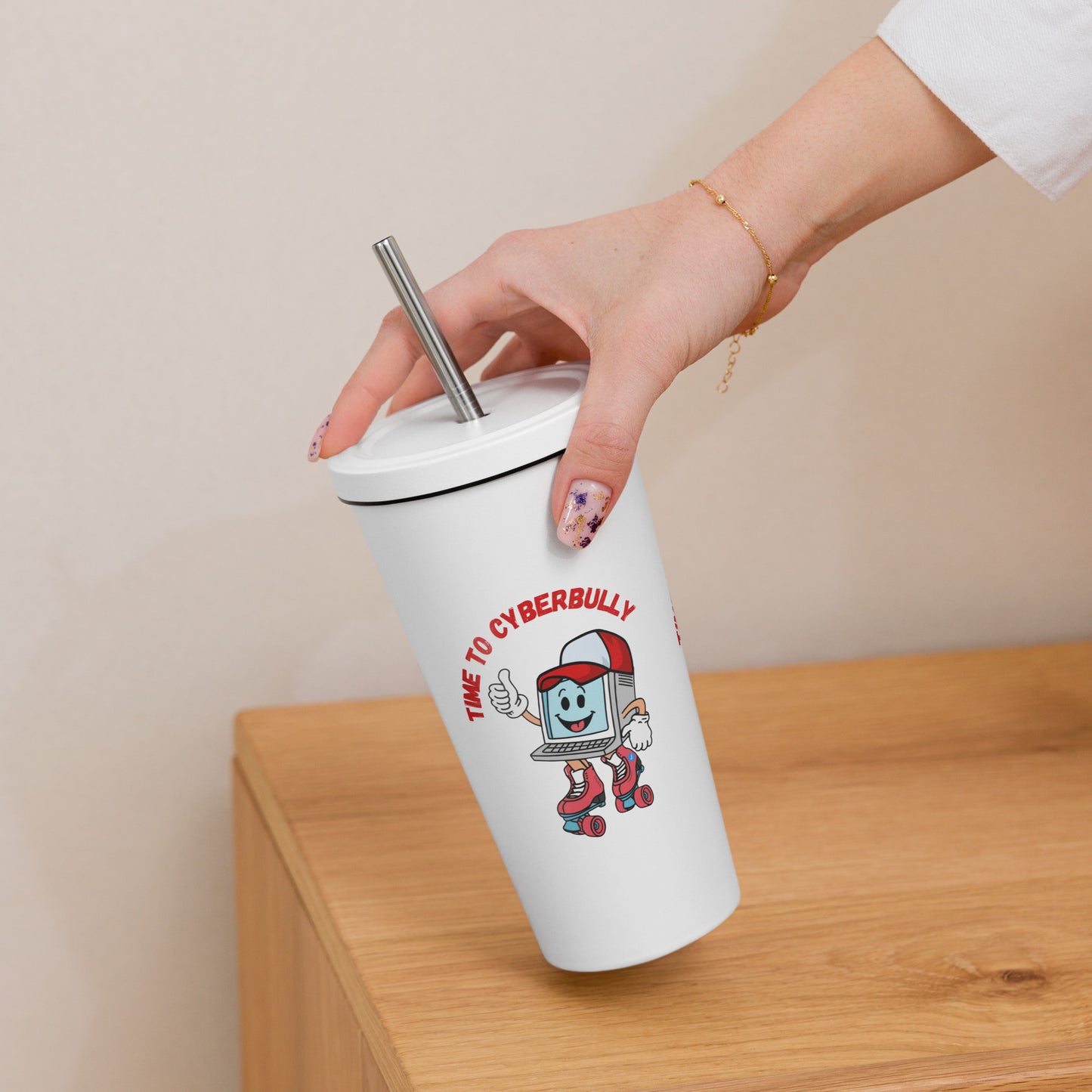 Cyberbully - Insulated Tumbler w Straw