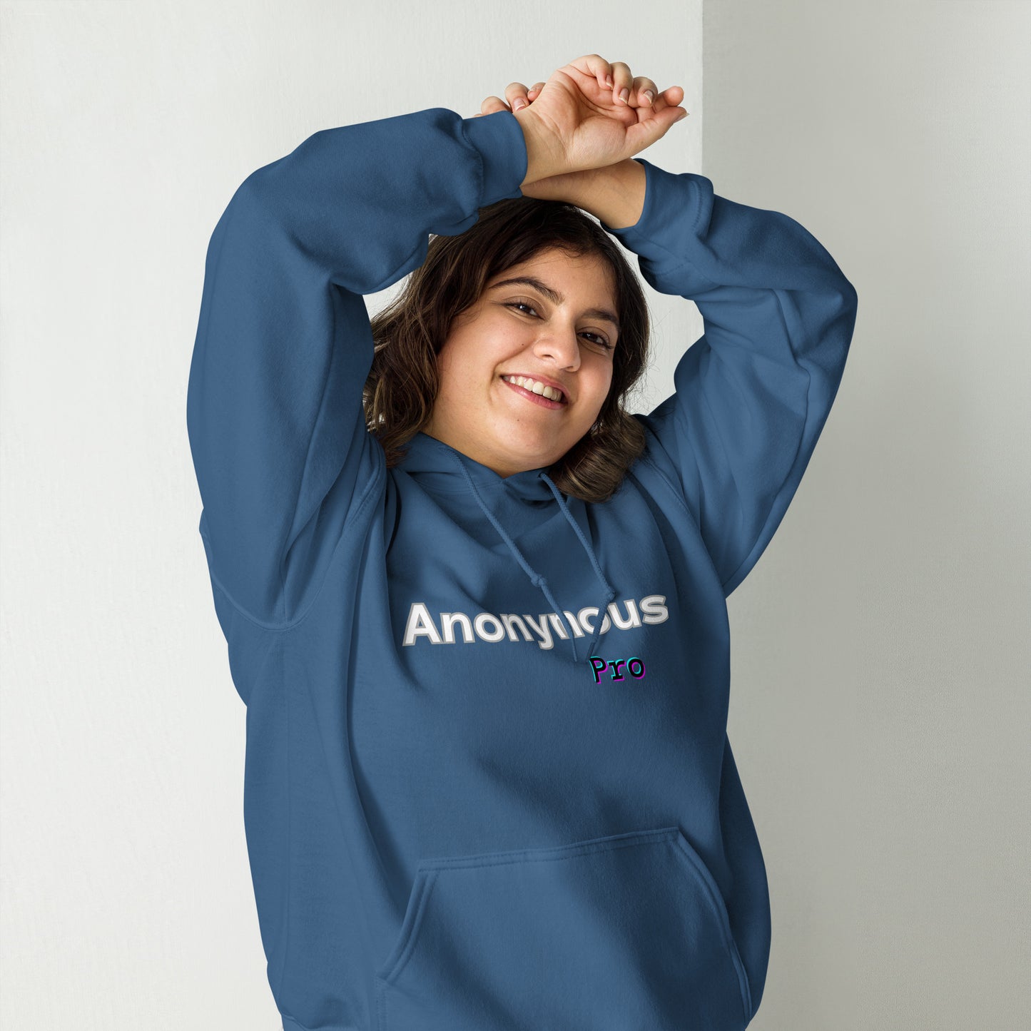 Glitched Anonymous Pro - Womens Hoodie