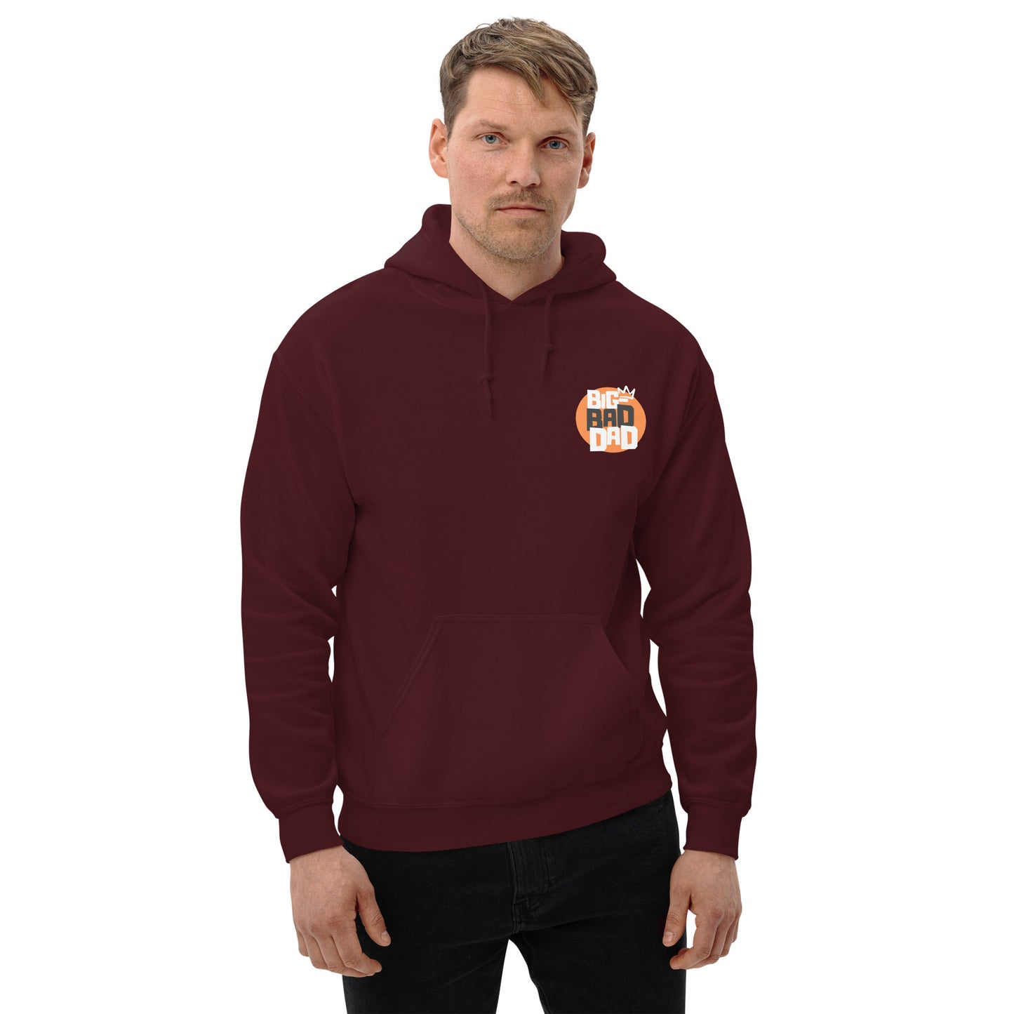 Big Bad Dad Small Logo - Mens Hoodie