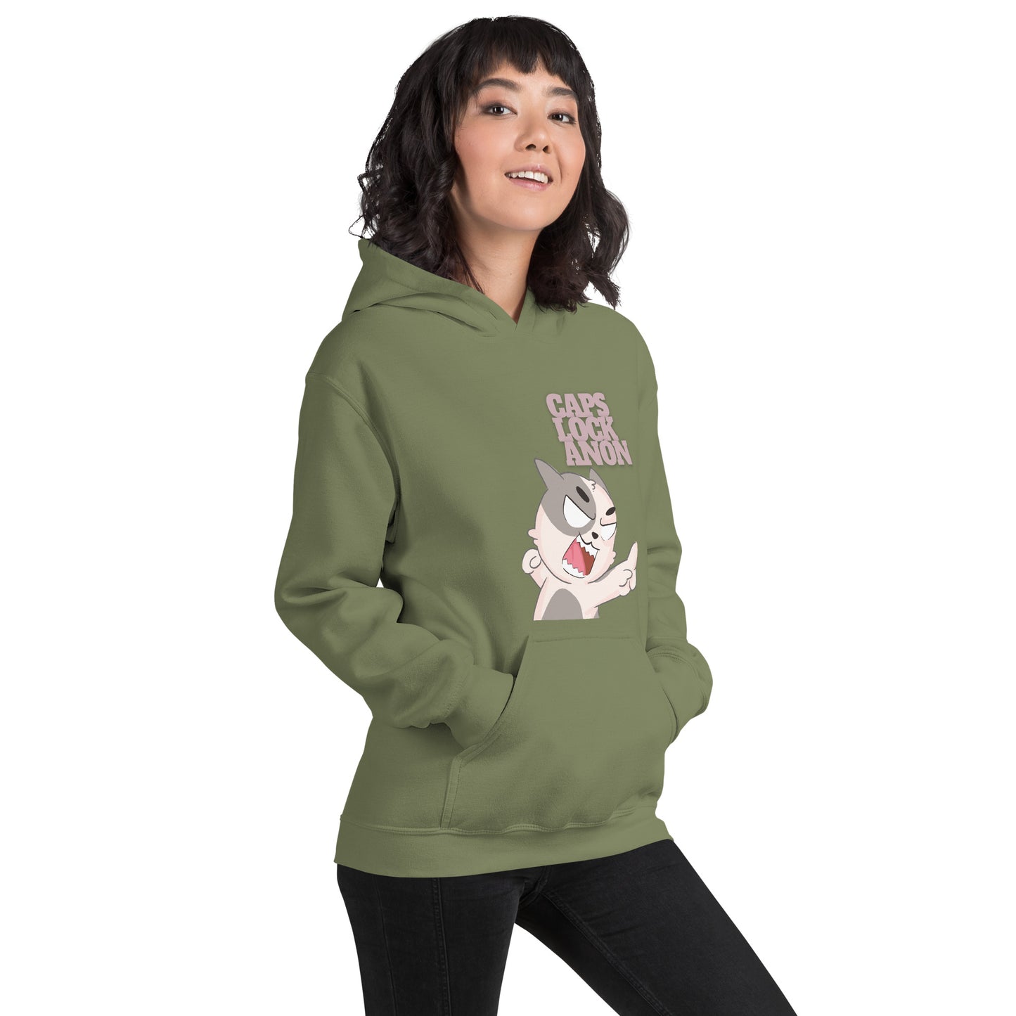 Caps Lock Anon - Womens Hoodie