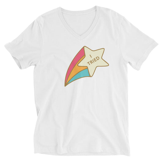 I Tried - Women's Short Sleeve V-Neck T-Shirt