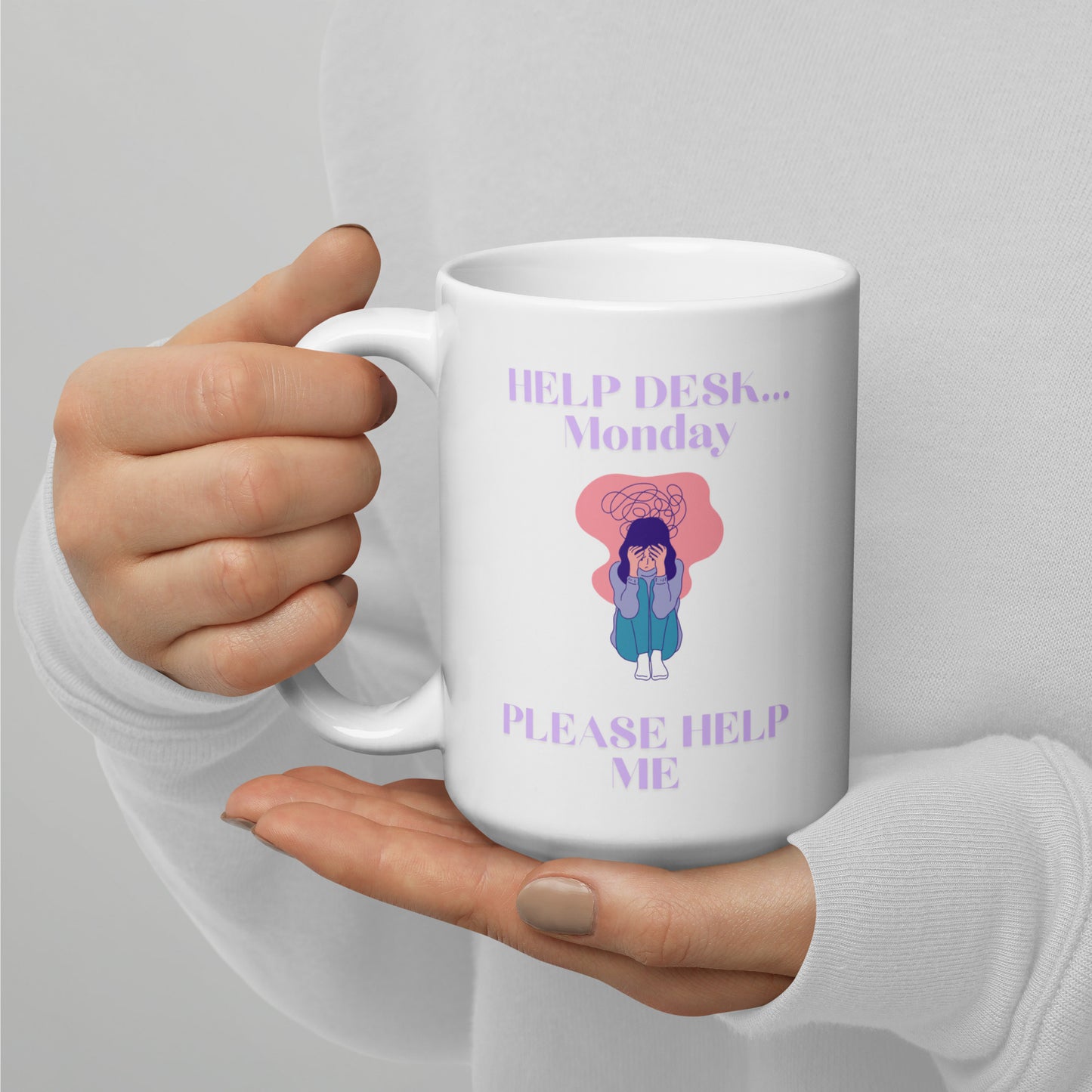 Help Desk Monday - White Glossy Mug