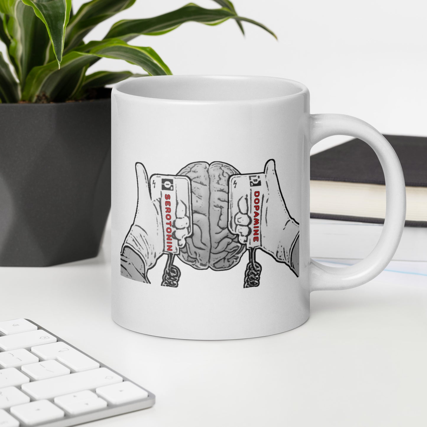 Dopamine/Serotonin - White Glossy Mug