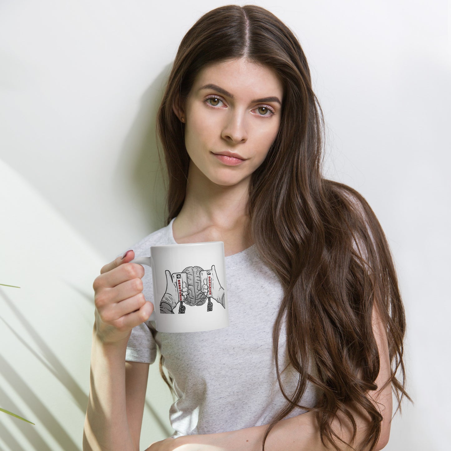 Dopamine/Serotonin - White Glossy Mug