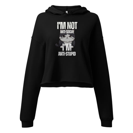 Anti-Social - Crop Hoodie