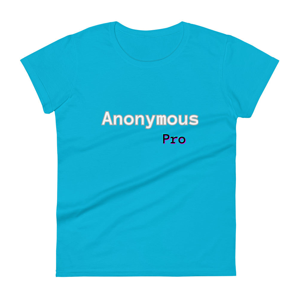 Anonymous Pro Glitchy - Womens Short Sleeve T-Shirt