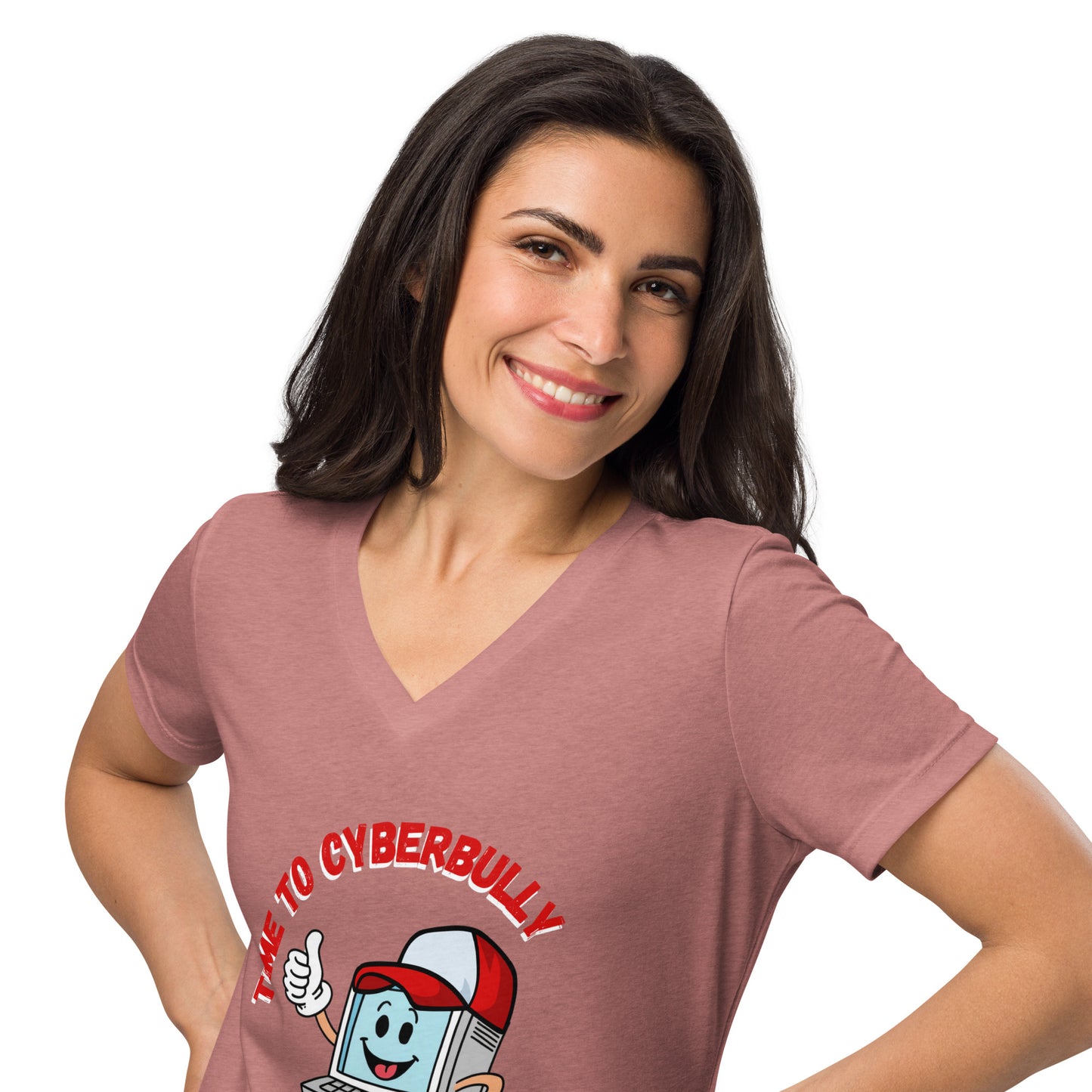 Cyberbully - Women’s Relaxed V-Neck T-Shirt