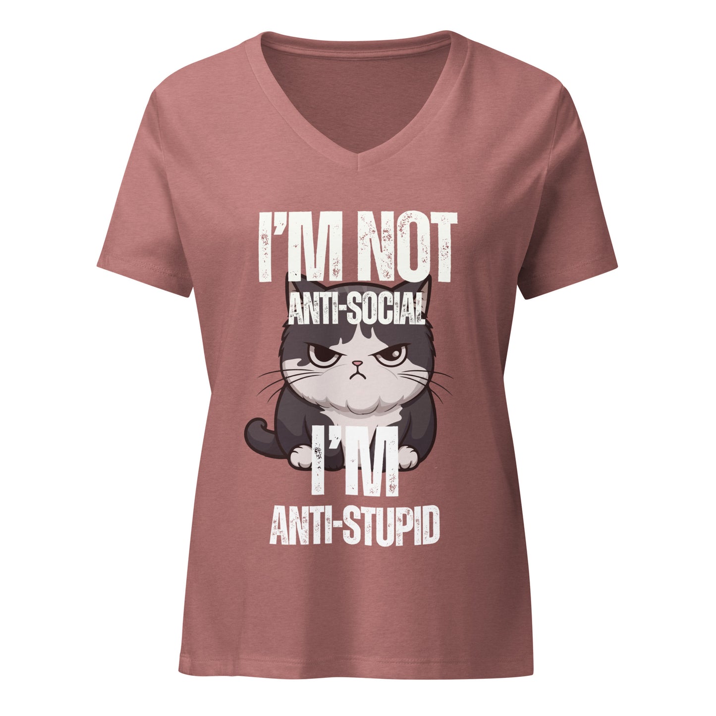 Anti-Social - Women’s Relaxed V-Neck T-Shirt