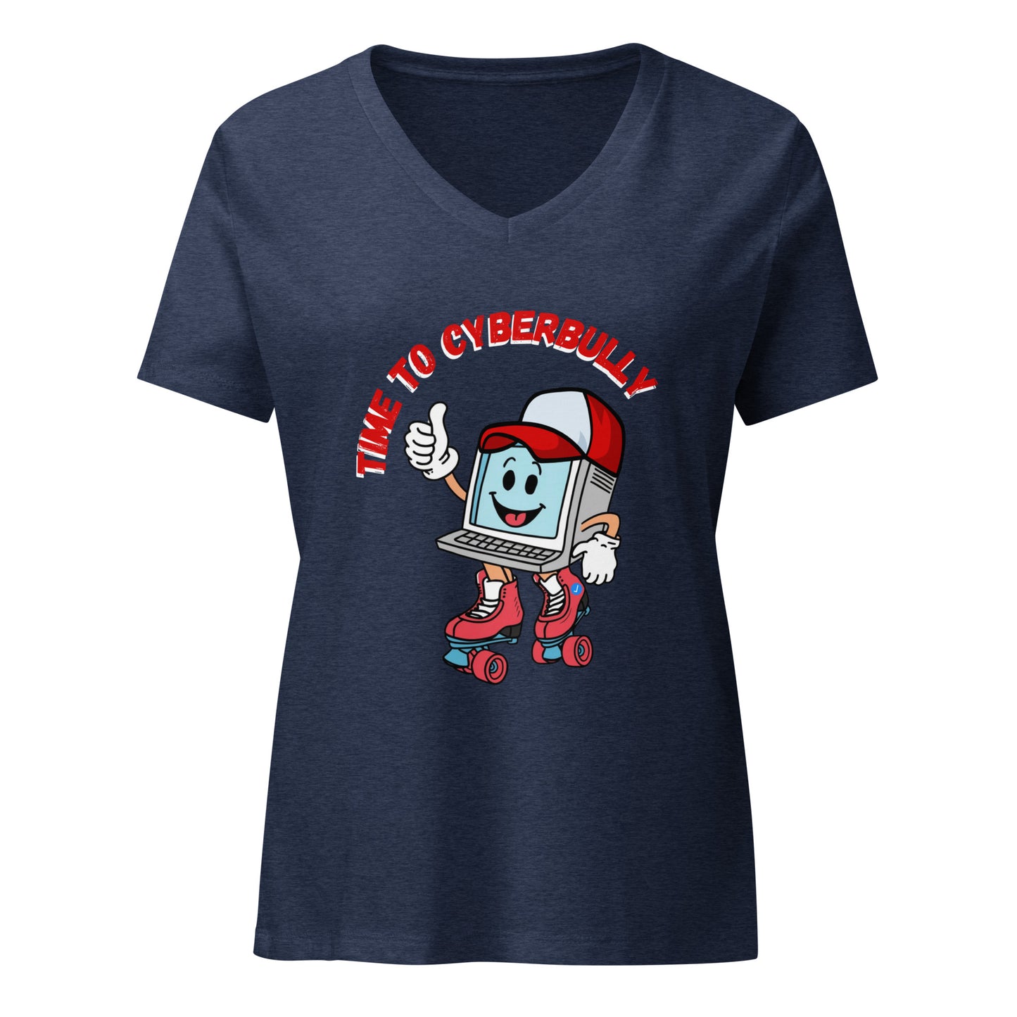 Cyberbully - Women’s Relaxed V-Neck T-Shirt