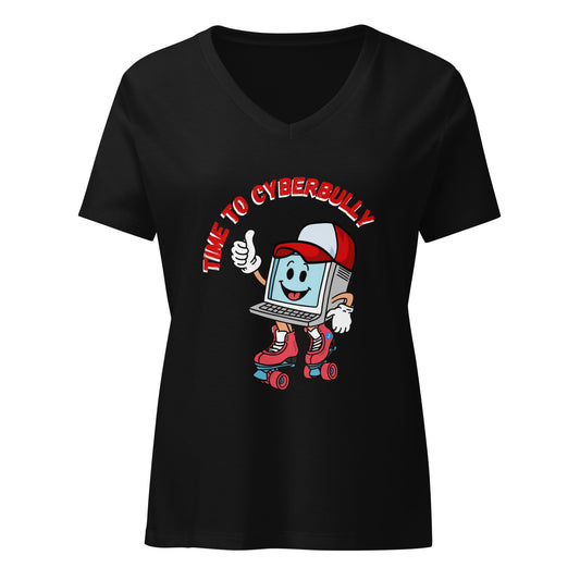 Cyberbully - Women’s Relaxed V-Neck T-Shirt